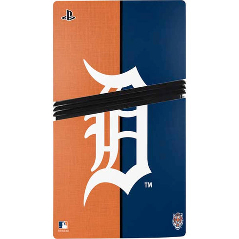 MLB Detroit Tigers Split PS5 Pro Disk Bundle  Skin